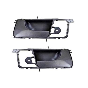 Imagem de PT Auto Warehouse GM-2375A-DP - Maçaneta interna interna da porta, preta - Par esquerdo/direito