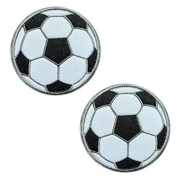 Imagem de 2 peças Love Football Patch tático militar com gancho e laço bordado aplique de emblema de futebol esportivo para bolsas mochila uniforme colete roupas esportes ao ar livre Jersey motociclista ou