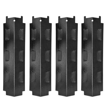 Imagem de YIHAM KP734 barraca de aço de porcelana, escudo de placa de churrasco, capa de queimador, difusor de chamas, peças de substituição de churrasqueira a gás para Charbroil, Brinkmann, Kenmore, Master Forge, 14 5/8 polegadas x 4 1/4 polegadas, conjunto de 4