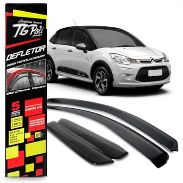 Imagem de Calha Chuva Defletor Slim C3 4 Portas 2013 2014 2015 2016 2017 2018 2019 2020 2021 Fumê