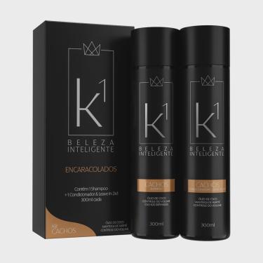 Imagem de Kit Cachos Shampoo, Condicionador e Leave-in 2X1 K1 Tratamento Cabelos Cacheados, Ondulados e Crespos 300ml