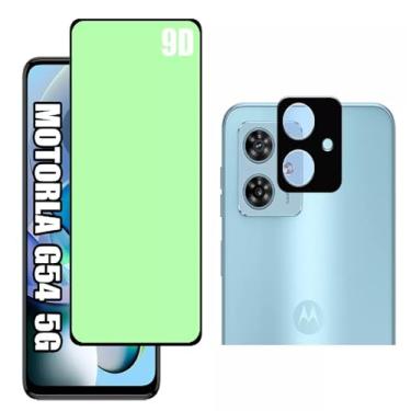 Imagem de Kit Para Motorola Moto G54 5G - Película Ceramic 9D Clear + Película Protetoda da Câmera Lente