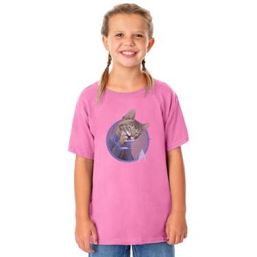 Imagem de Camiseta de gola redonda Star Trek TV Show Youth Unissex Funny Cat Deanna Troi, rosa, G