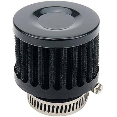 Imagem de Modengzhe Filtro de ar de entrada de 24 mm, braçadeira de mangueira de 21-38 mm malha de ar cilíndrica para carro, motocicleta, quadriciclo, modificação de entrada de ar frio (preto)