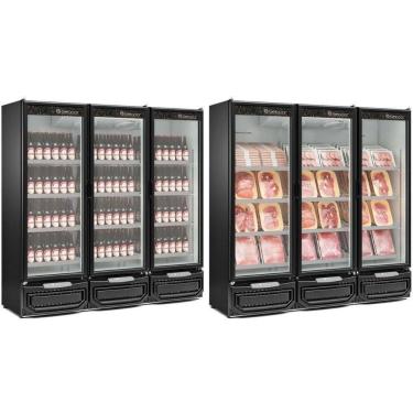 Imagem de Expositor Vertical 3 Portas De Vidro Gcbc1450 Gelopar Refrigerador 1468 Litros Preto 110v