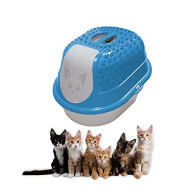 Imagem de Furacão Pet Sanitário Fechado Para Gatos Cat Toalete - Azul