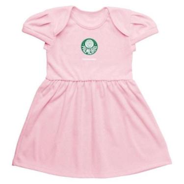 Imagem de Vestido Infantil Palmeiras Rosa Torcida Baby, Rosa, Tam 2