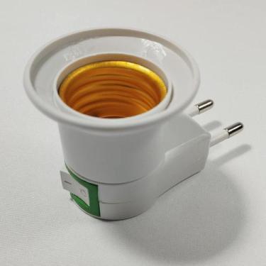 Imagem de Adaptador Soquete E27 Para Lâmpada Tomada Chave Liga Desliga - Evo7 Va