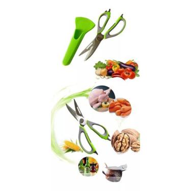 Imagem de Tesoura De Cozinha Com Imã Multifucional Desmontável e Suporte - SOUTE