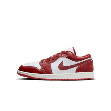 Imagem de Nike Tênis masculino Air Jordan 1 Low SE, Branco/Lagosta/Vela/Vermelho Dune, 40