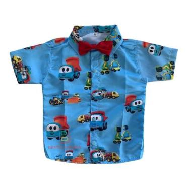 Imagem de Camisa Infantil Temática Léo O Caminhão + Gravata - Pequenos Encantos 