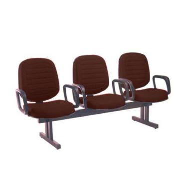 Imagem de Cadeira em Longarina com 03 lugares Linha Blenda Vermelho - Design Off