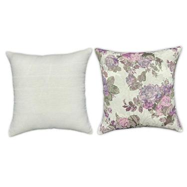 Imagem de Kit Capas de Almofadas Decorativas 45 x 45 Florais Estampadas - MUMUDE