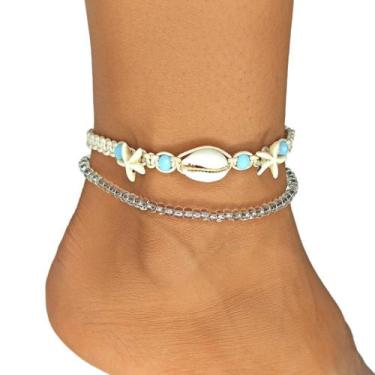 Imagem de Tornozeleira Proteção Iemanjá Macramê 02 - Balaio de Santo