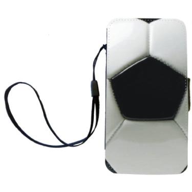 Imagem de Rikki Knight Capa carteira flip bola de futebol com aba magnética para Apple iPhone 4 e 4s