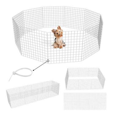 Imagem de Cercado Cachorro Articulado Móvel Pet 10 Telas 60cm - IGUANNA, BRANCO,