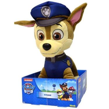 Imagem de Pelúcia Patrulha Canina Chase 30 Cm Sunny 001328, Marrom e Azul, Patru
