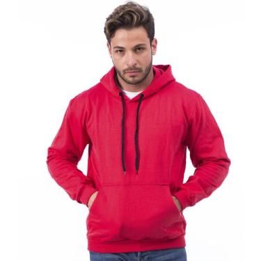 Imagem de Casaco Moletom liso Canguru com bolso e Capuz Masculino e Feminino blu