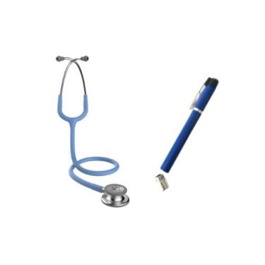 Imagem de Kit Estetoscópio Littmann Classic lll + Lanterna Clínica - Cores Varia