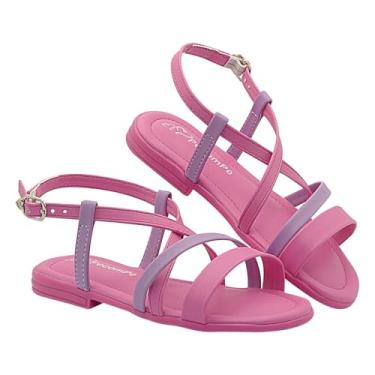 Imagem de Sandália Infantil Menina Rasteirinha Moda Verão (Pink, BR, Criança de 1 a 3 anos, Numérico, 25)
