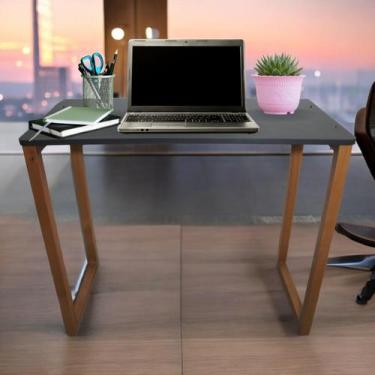 Imagem de Mesa Escrivaninha Para Quarto Estudo Escritorio - Beto Móveis, Preto e