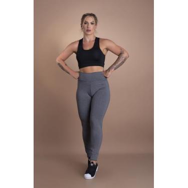 Imagem de Conjunto Feminino Fitness Calça Legging Lisa Cintura Alta E Top Nadado