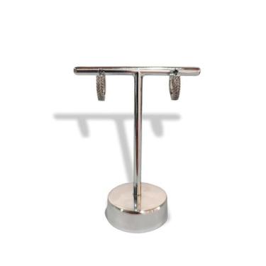 Imagem de Expositor Brinco Metal - Prata - PEQUENO - 2 furos - PierJoi