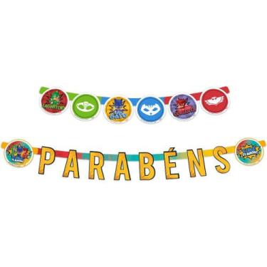 Imagem de Faixa Parabens Pj Masks 2 Regina