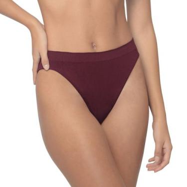 Imagem de Calça Cavada DeMillus 56300 Microfibra Ultraleve, Vinho, ÚNICO