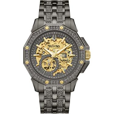 Imagem de Bulova Relógio masculino automático Octava, Cinza, alça