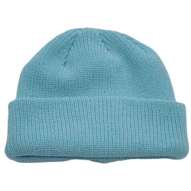 Imagem de Gorro Touca Lenhador Marinheiro Canelada Adulto Unissex Azul Bebê - Da