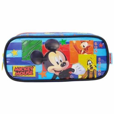 Imagem de Estojo Escolar Mickey Mouse Disney Porta Lápis Organizador - Xeryus