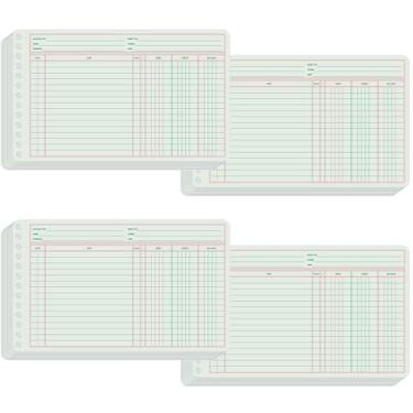 Imagem de Skyygemm 400 folhas contábeis 12,7 x 21,6 cm folhas extras livros de papel contábil par...