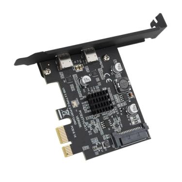 Imagem de Placa de Expansão PCIE USB 3.2 de 2 Portas, Placa Controladora de Host PCI Express Tipo C de 10 Gbps, Placa de Expansão USB C Gen2 PCI Express para Suporte de PC Desktop para 7