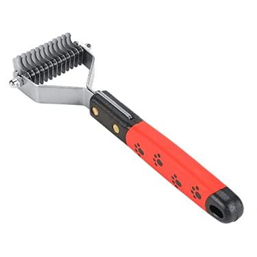 Imagem de Pente de Desmatamento para Animais de Estimação Akozon para Cães de Pêlo Comprido - Ancinho de Limpeza de 6 Lâminas Com Borda Serrilhada - Removedor de Tapete Eficaz para Pêlo de