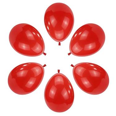 Imagem de YINCHI 100 peças de balões vermelhos de látex de 30,5 cm, grandes, grossos, grandes, redondos, biodegradáveis, gás hélio ou ar, inflados para crianças, aniversário, formatura, festa de casamento,