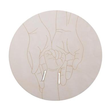 Imagem de Suporte de pulseira de hospital recém-nascido, suporte de pulseira de hospital de nascimento de bebê, placa de anúncio de bebê gravada para nova mãe, papai, presentes de Natal para a primeira mamãe