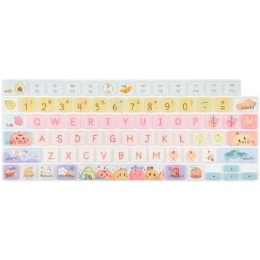 Imagem de WSLUCKO Capa de teclado para MacBook Pro 2021-2024 14''/40.6 cm (Modelo: A2442 A2485 A2992 A2779 A2780 A2991 A2918 M1 M2/M3 Pro/Max) M2 MacBook Air 13''/15'' (Modelo: A26 81 A3113 A2941 A3114), frutas