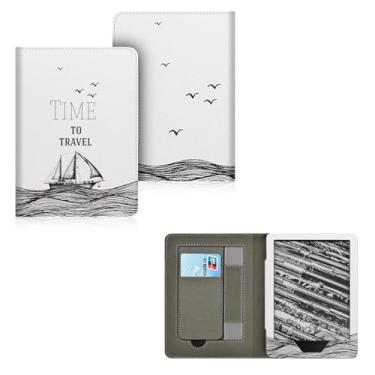 Imagem de enoxboo Capa para Kindle Oasis de 7 Polegadas 10ª/9ª 2019/2017 - Capa com Auto Sleep Wake, Slot para Cartão, Recurso de Alça de Mão, Modelo Nº S8IN4O/CW24WI