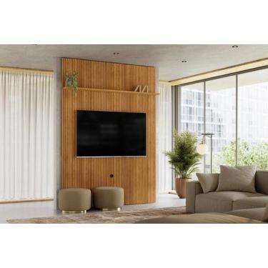Imagem de Painel Piso-Teto New Interlagos para TV de até 65 polegadas - Cumaru -
