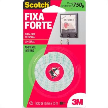 Imagem de Fita Dupla Face 3M Fixa Forte Espuma 12Mm X 1,5M - 750G