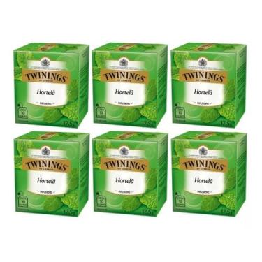 Imagem de kit 6 TWININGS OF LONDON SABOR HORTELÃ 17,5G - 10 SAQUINHOS