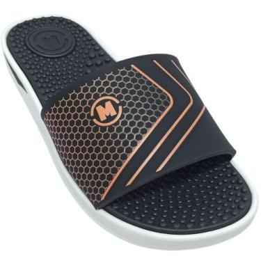Imagem de Chinelo Molekinho Menino Infantil Confortável, Preto, Laranja, 28