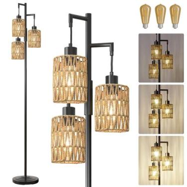 Imagem de Luminária de Chão Oneach 68 - Dimmable com 3 Lâmpadas Pretas