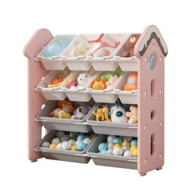 Imagem de Organizador de Brinquedos UNICOO Kids Candy House - 4 Andares com 12 C