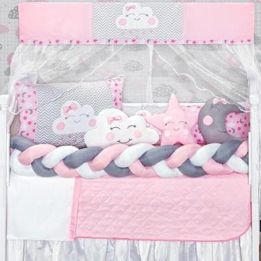 Imagem de Kit Berço Completo Menina Menino 12 Peças Lindo - Emília Enxovais, Kit