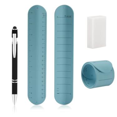 Imagem de 1PCS Reusable Waterproof Silicone Memo Wristband,Erasable Wearable Notepad with Pen Eraser for To-Do Lists,Study Task Reminders(Blue)