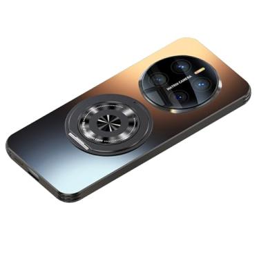 Imagem de FWYANZH Capa para Honor Magic 7 Pro/7, capa de telefone com suporte de anel magnético, película de lente fina, proteção antiarranhões, capa rígida de policarbonato, preta, 7