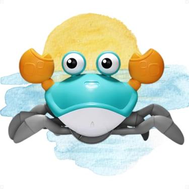 Imagem de Caranguejo Fujão Interativo – Brinquedo Musical Infantil com Luzes, Som e Sensor de Obstáculos para Bebês