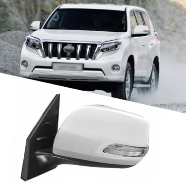 Imagem de Espelho lateral do motorista adequado para Toyota Land Cruiser Prado LC200 2012-2016 Conjunto de espelho lateral de substituição Acessórios de espelho retrovisor retrovisor retrovisor, luz de direção,